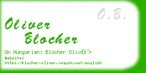 oliver blocher business card